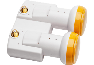 GOLDEN MEDIA Monoblock Twin 206 - LNB (Low Noise Block Converter) (bianco/giallo)