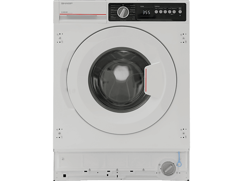 SHARP ES-NIB814BWC-DE Waschmaschine (8 kg, 1330 U/Min., C, Pumpenfilter)