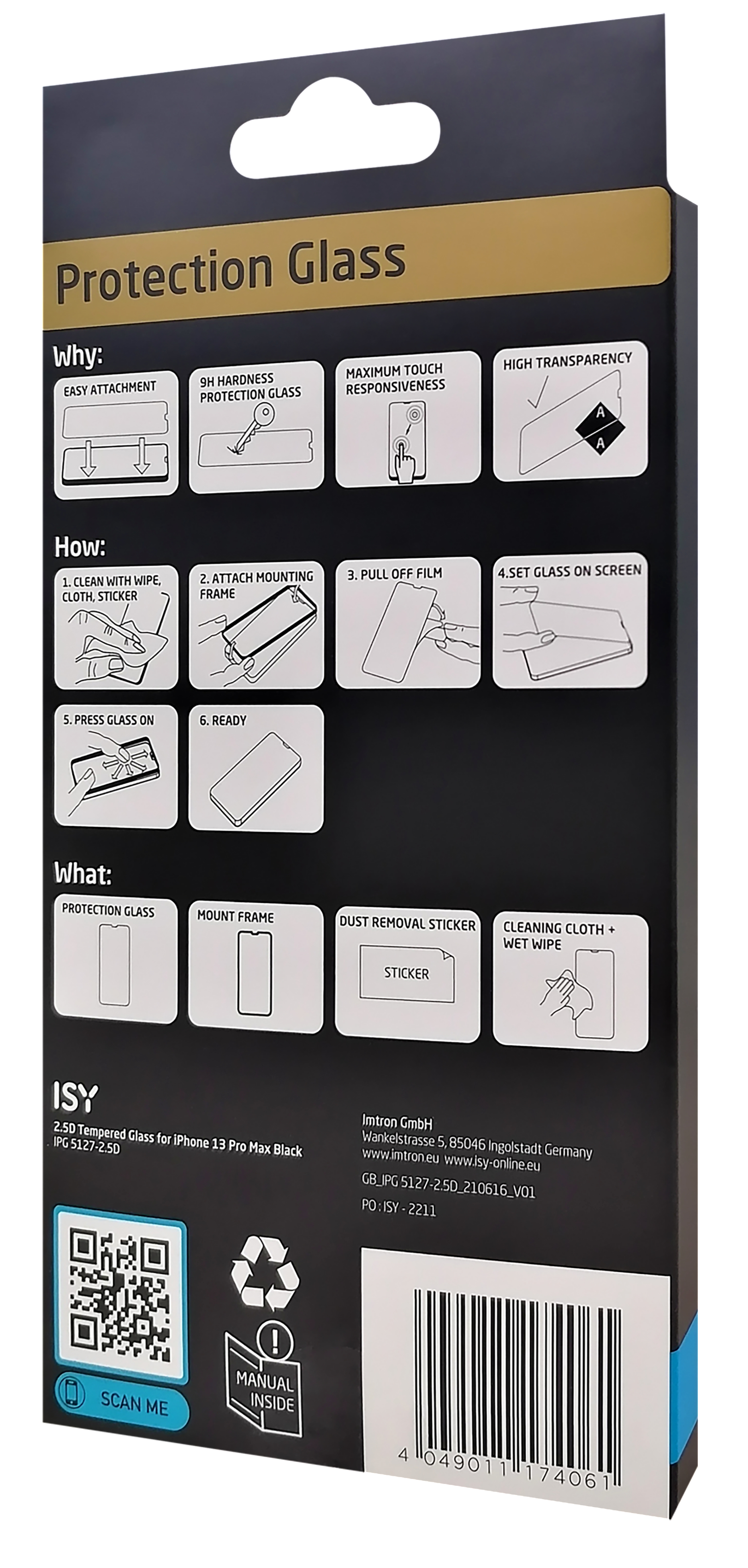 ISY IPG (für 5127-2.5D 13 Pro Max) iPhone Apple Displayschutz