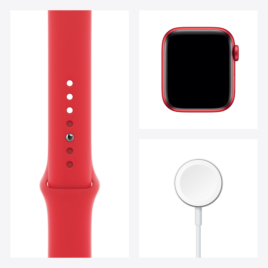 Apple Watch Series 6 (PRODUCT)RED, GPS, 40 mm, Caja de aluminio en Rojo, Correa deportiva, Rojo