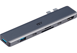 ISY IAD-1021 Dual USB-C Multiport Adapter (PD)