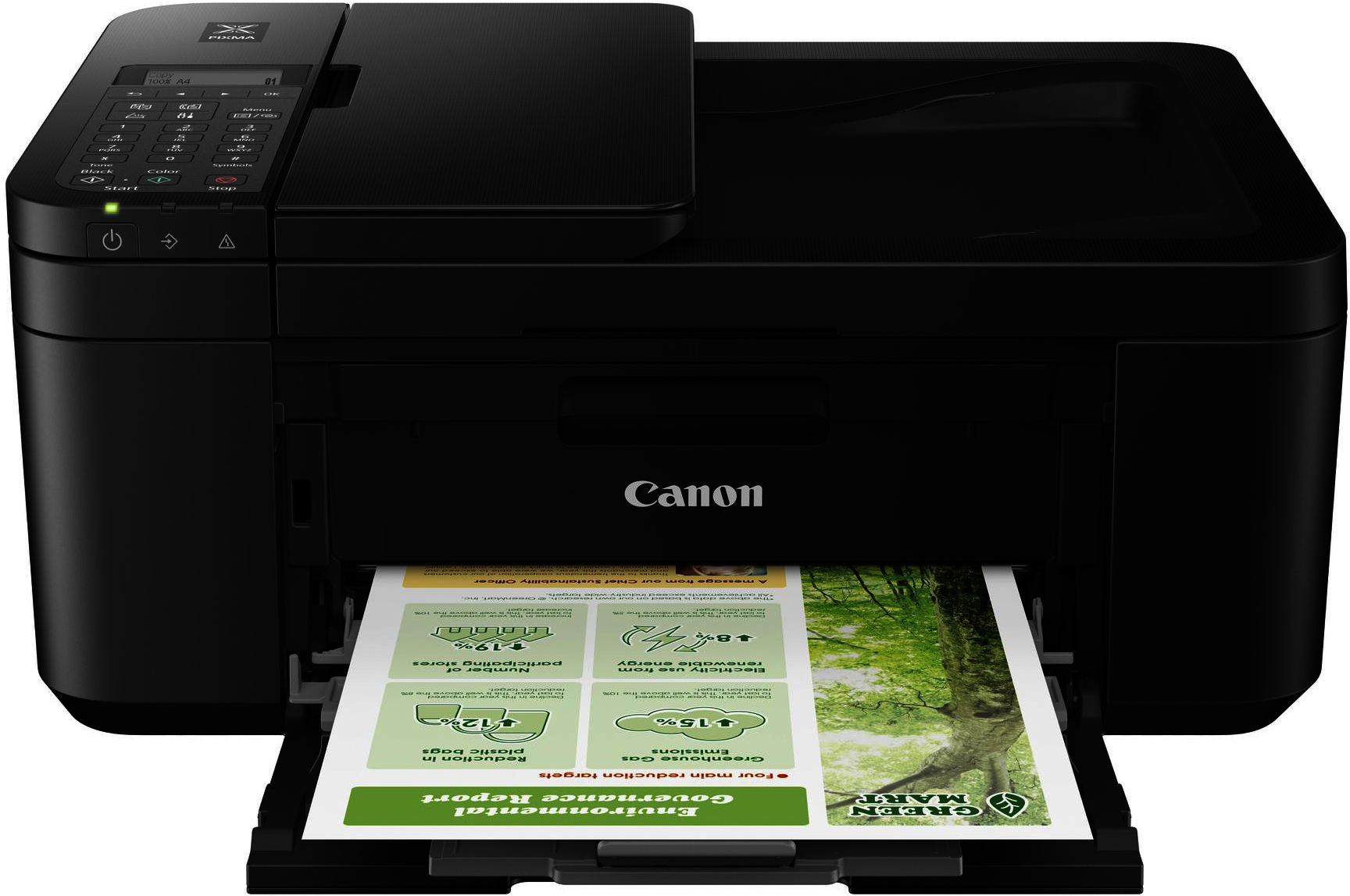 CANON -Ausstellungsstück- Multifunktionsdrucker PIXMA TR4650 Schwarz, Wi-Fi, Drucken 8.8/4.4 S/​min (ISO), Tinte/Farbe, Multifunktionsdrucker, WLAN, Schwarz