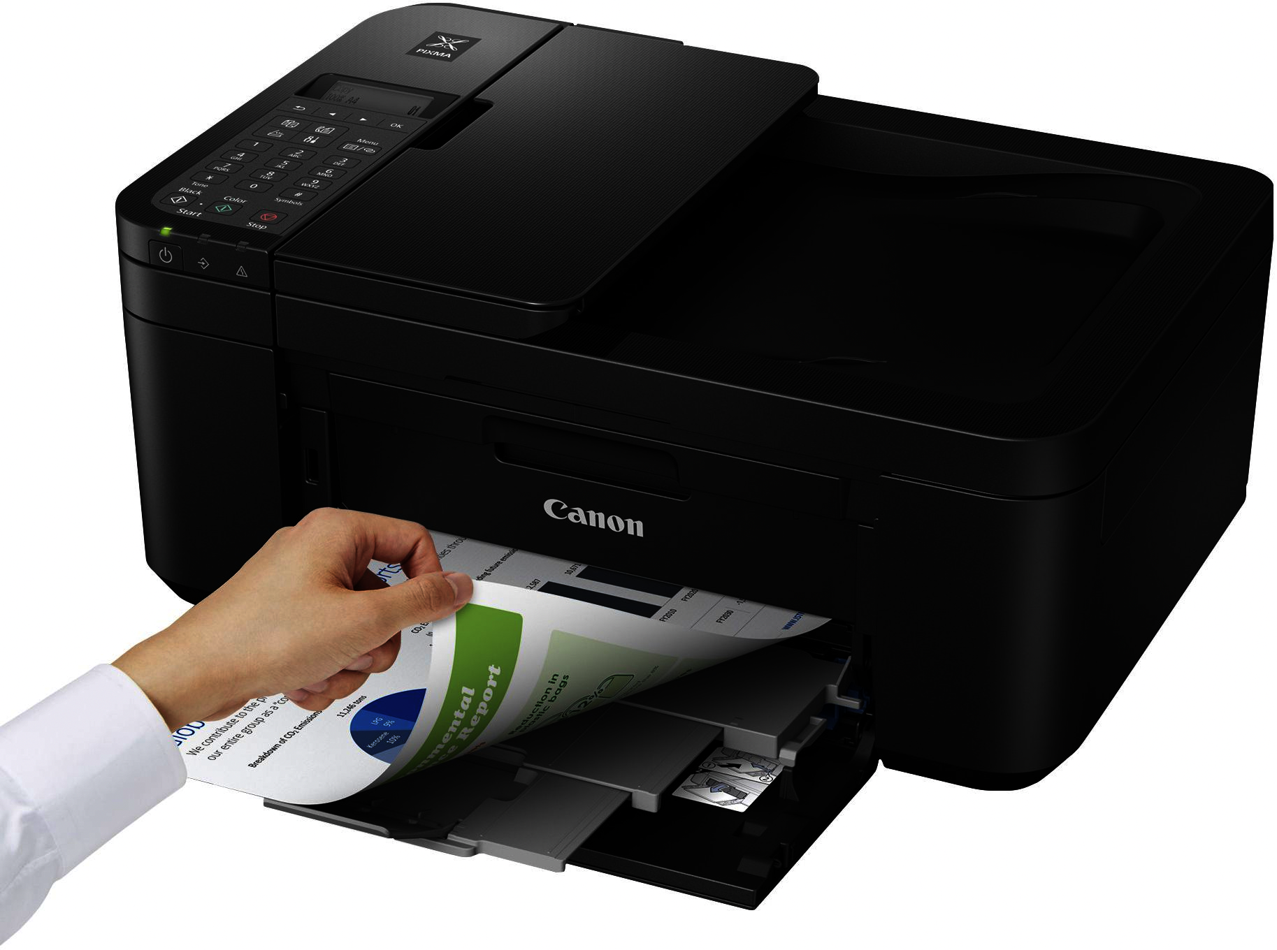 CANON -Ausstellungsstück- Multifunktionsdrucker PIXMA TR4650 Schwarz, Wi-Fi, Drucken 8.8/4.4 S/​min (ISO), Tinte/Farbe, Multifunktionsdrucker, WLAN, Schwarz