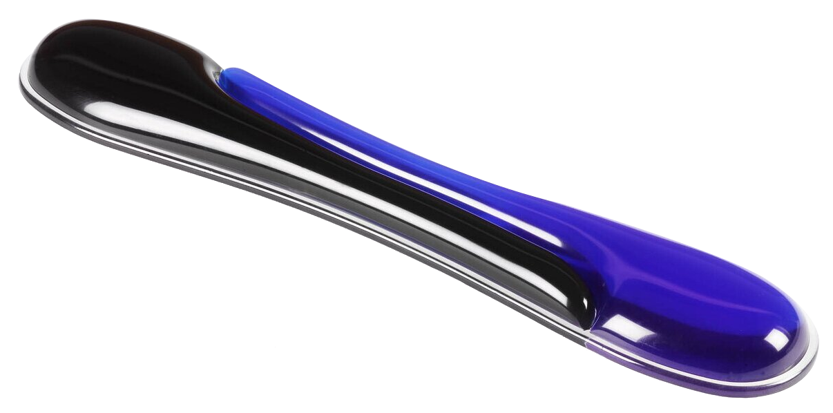 KENSINGTON Zselés csuklótámasz billentyűzethez, fekete-kék (62397)