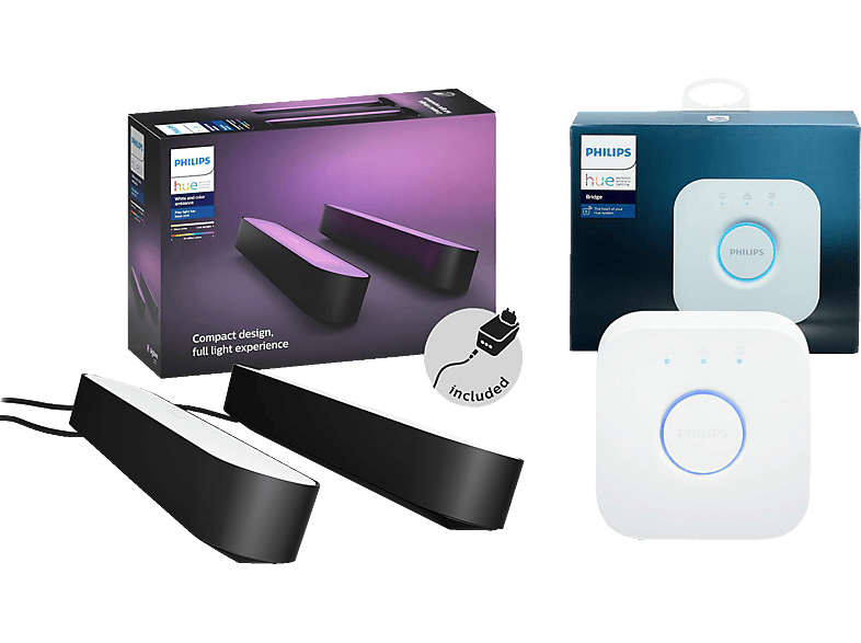 PHILIPS Hue White & Col. Amb. GU10 Dreierpack inkl. Bridge Starter Set 2000