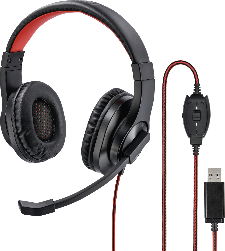 HAMA HS-USB400 mikrofonos fejhallgató, USB (139927)