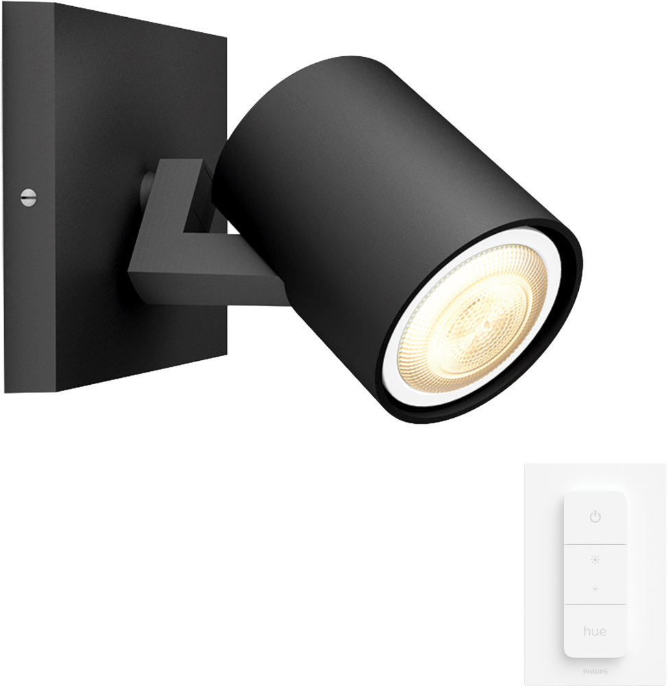 PHILIPS HUE Lampe murale Smart Runner Noir + Interrupteur (33832600)