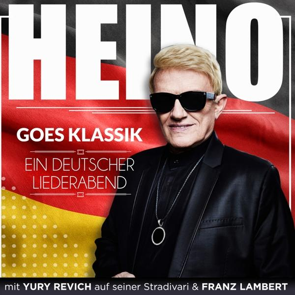 Albumcover von Heino mit schwarzer Sonnenbrille, mit deutscher Flagge und Text in Rot.