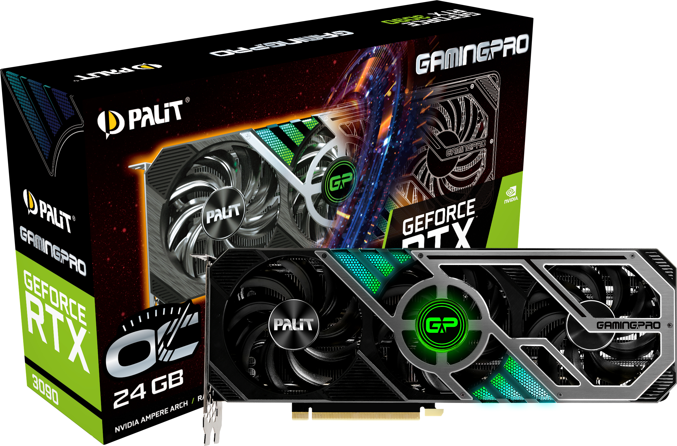PALIT GeForce RTX™ 3090 GamingPro OC 24GB (NED3090S19SB-132BA) (NVIDIA, Grafikkarte)