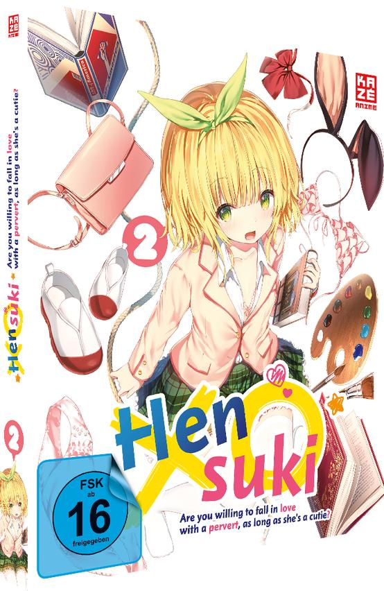 DVD-Hülle des Anime HenXoSuki. Ein Cartoon-Mädchen mit blonden Haaren ist auf dem Cover abgebildet.