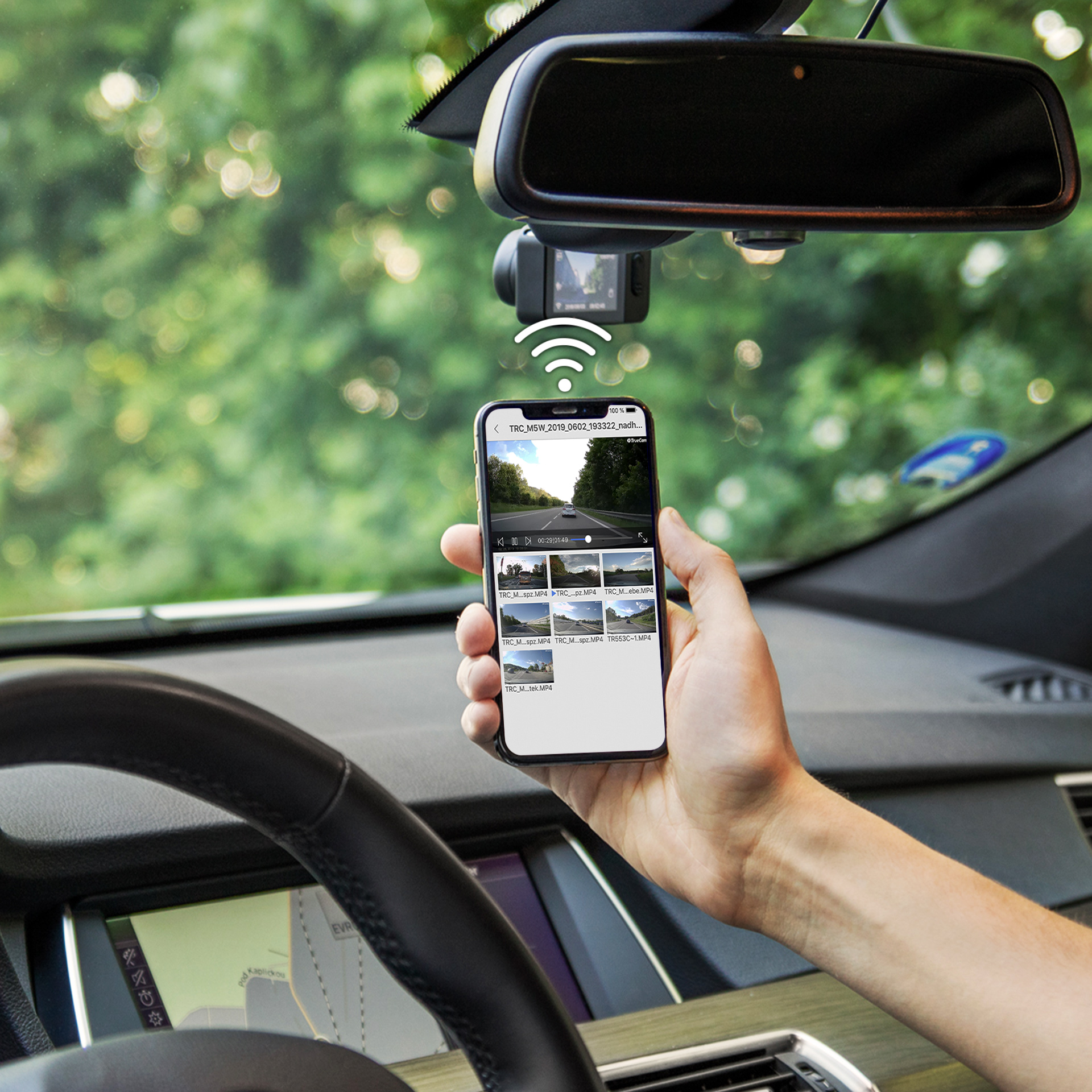 TRUECAM M5 GPS WiFi Autós fedélzeti kamera GPS modullal