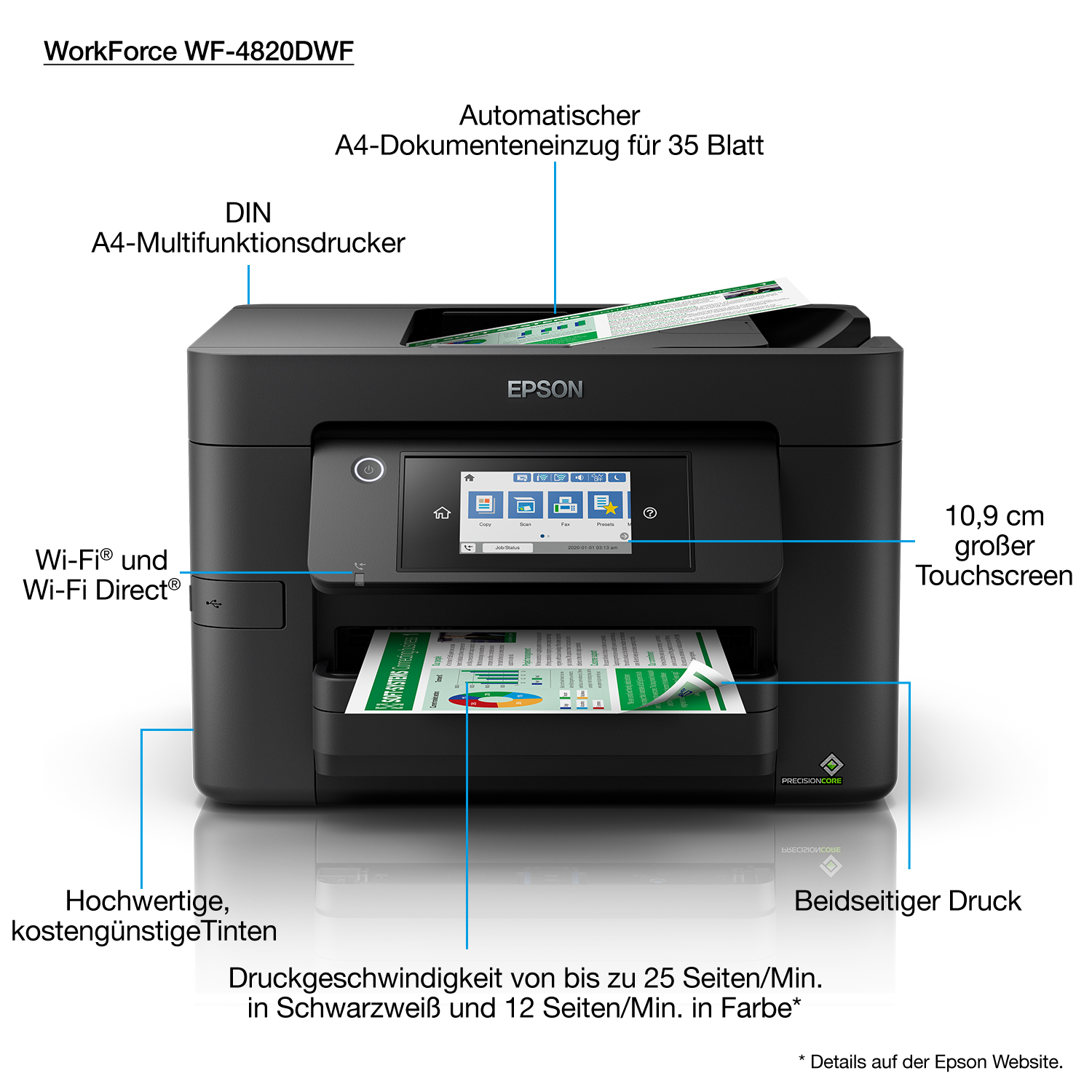 EPSON WorkForce WF-4820DWF - Stampante multifunzione