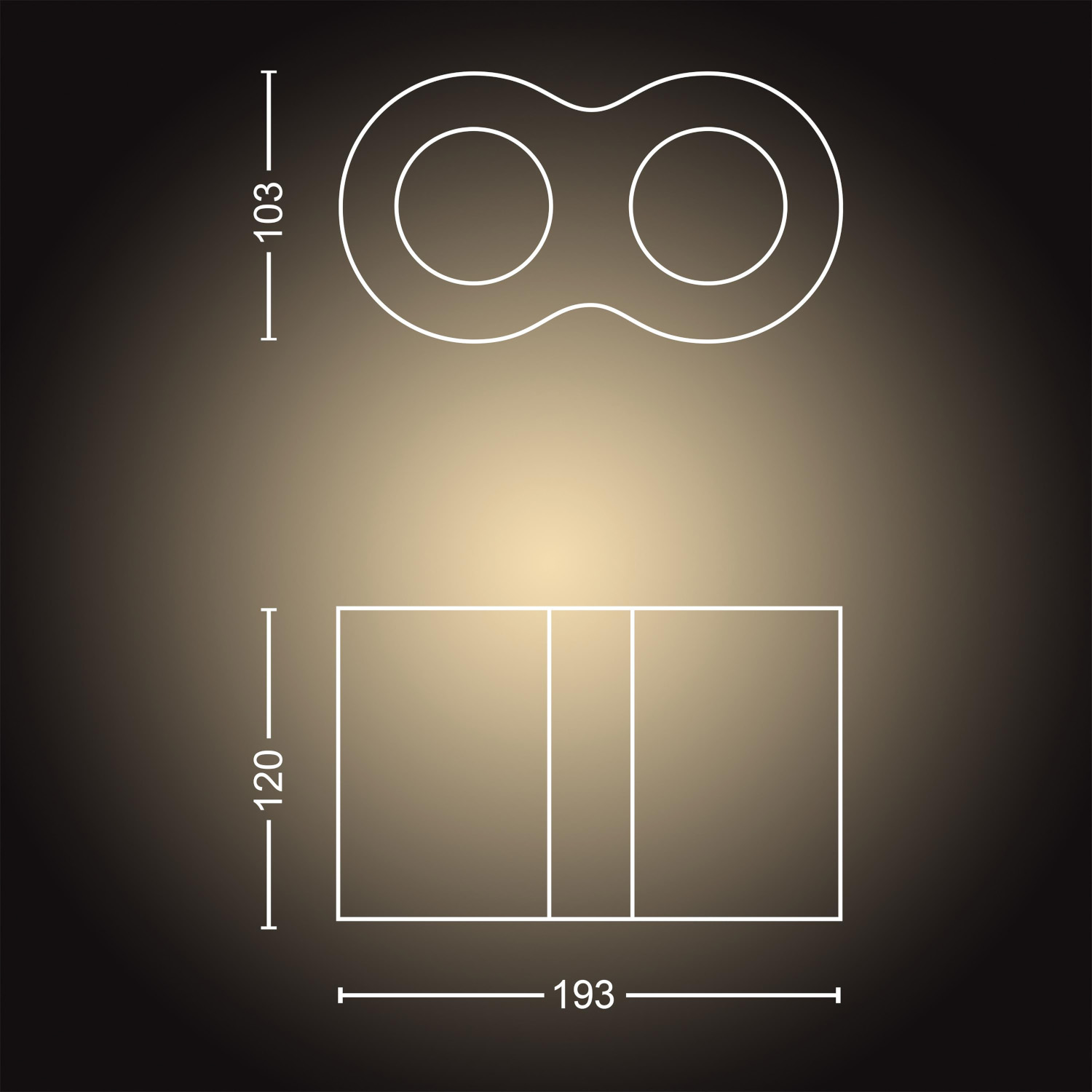 PHILIPS HUE Luminaire à 2 spots Smart Pillar Noir (33842500)