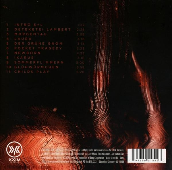 Rückseite einer CD. Sie hat eine Liste von Songtiteln und einen Barcode.