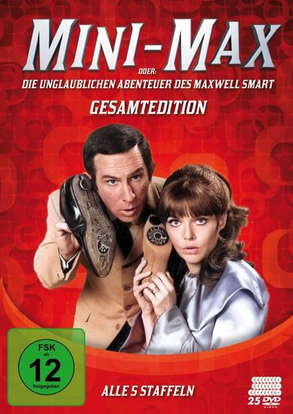 DVD-Cover: Zwei Männer und eine Frau halten Schuhe und ein Telefon. Roter Hintergrund mit Text.