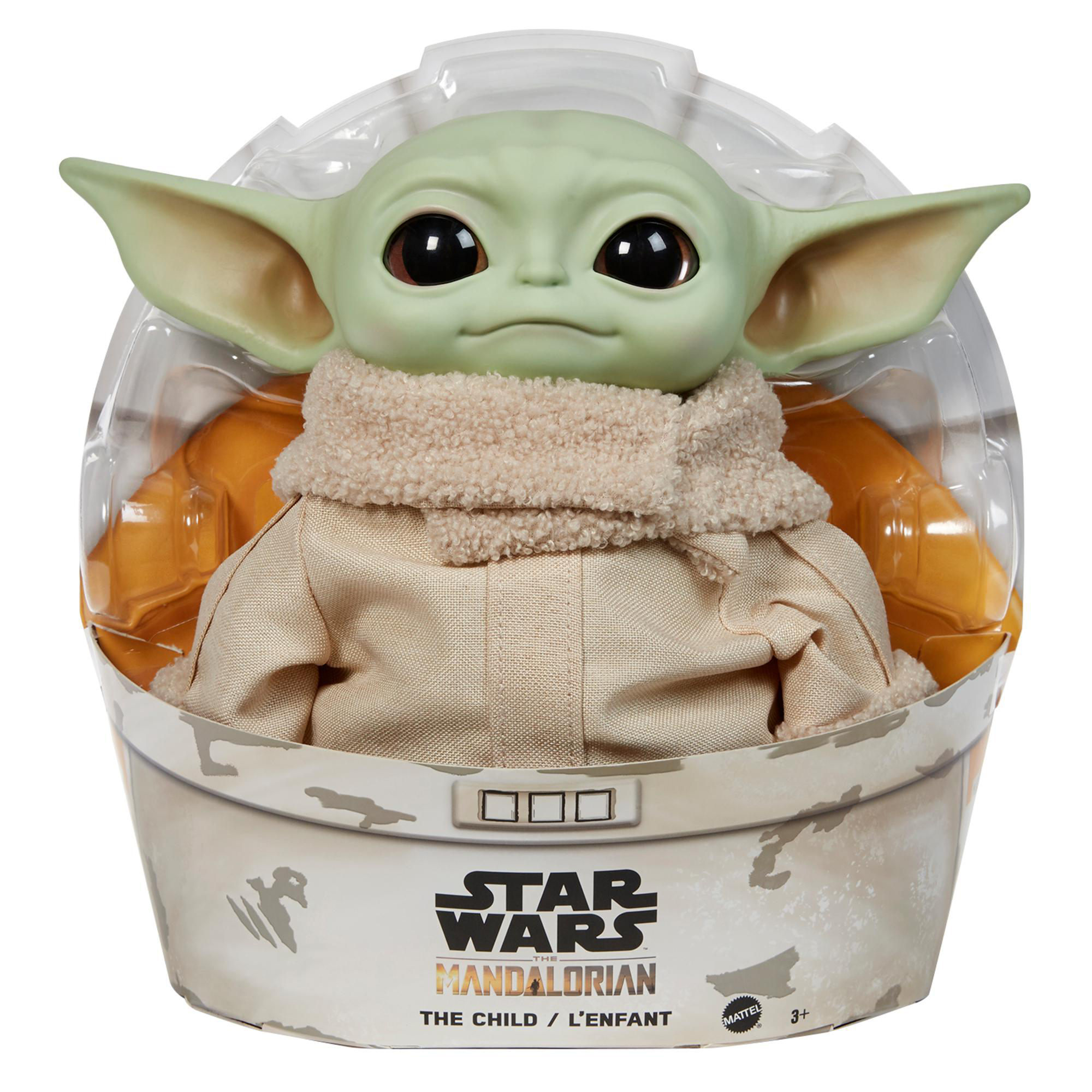 MATTEL „The Child“ Plüschfigur, ca. 28 cm, Kuschelfigur Yoda The Mandalorian Plüschfigur Mehrfarbig