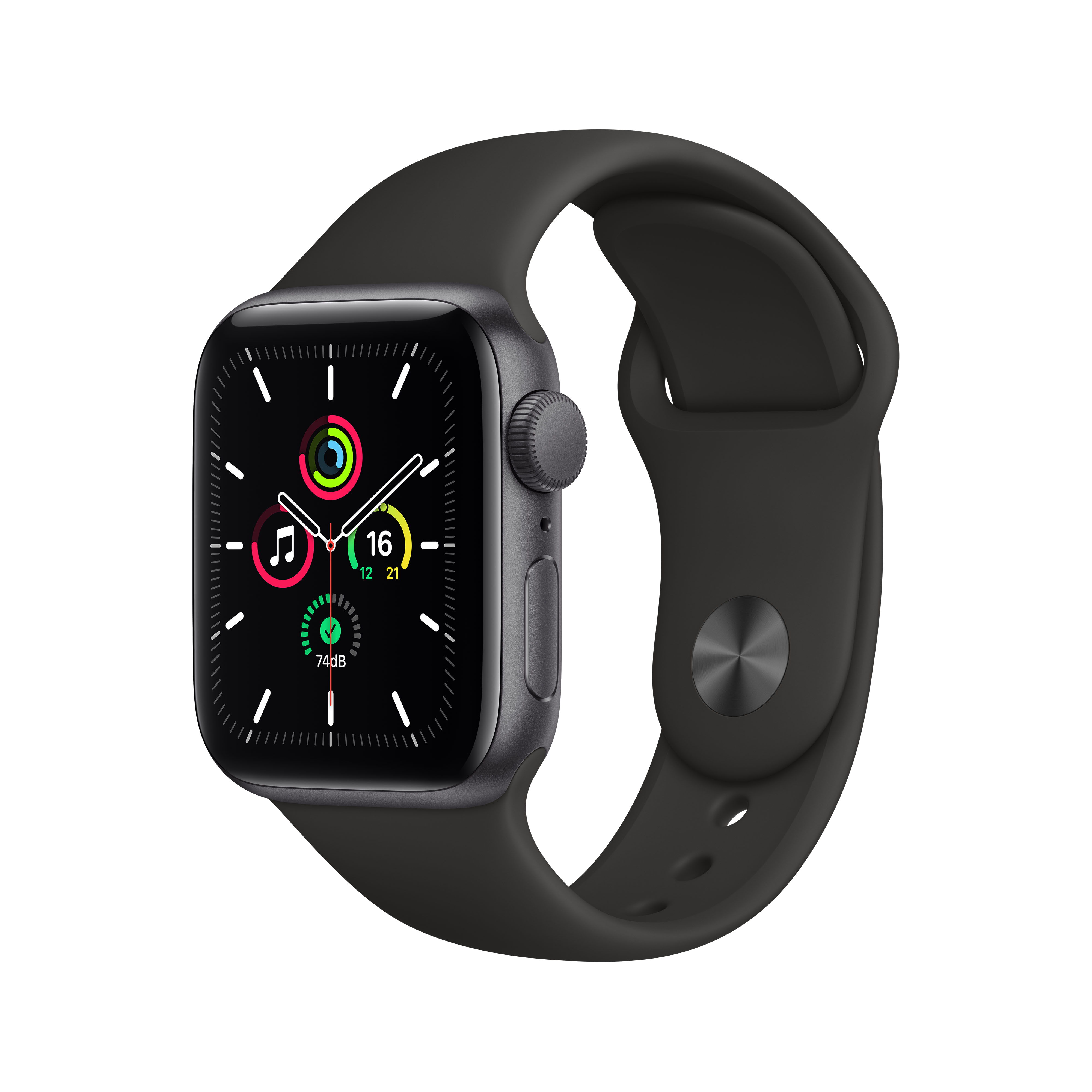 Apple Watch Se gps 40 mm caja aluminio en gris espacial correa deportiva negra talla 40mm con reacondicionado oled 2020