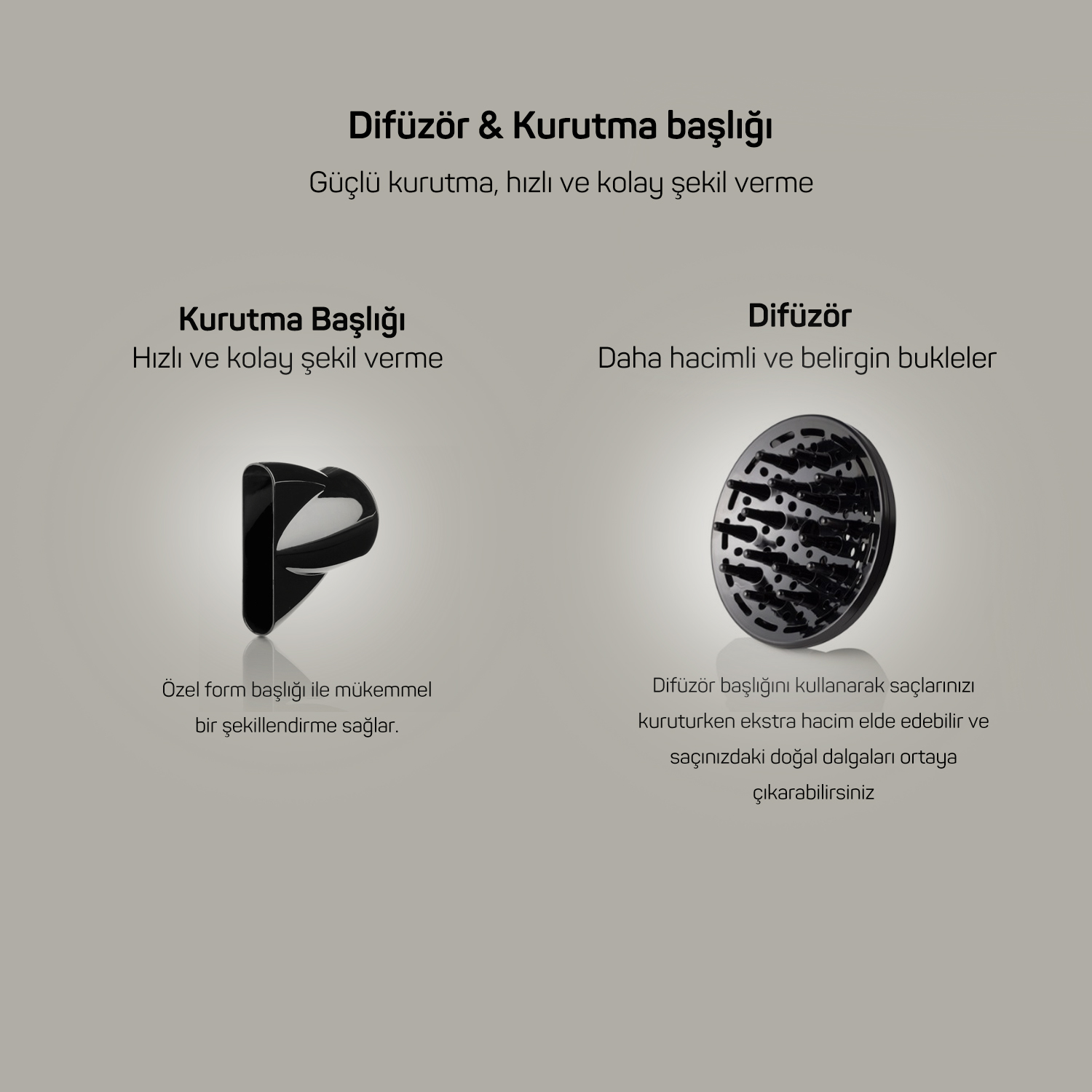 ARZUM AR596 İmaj 2200 W İyonlu Siyah Saç Kurutma Makinesi