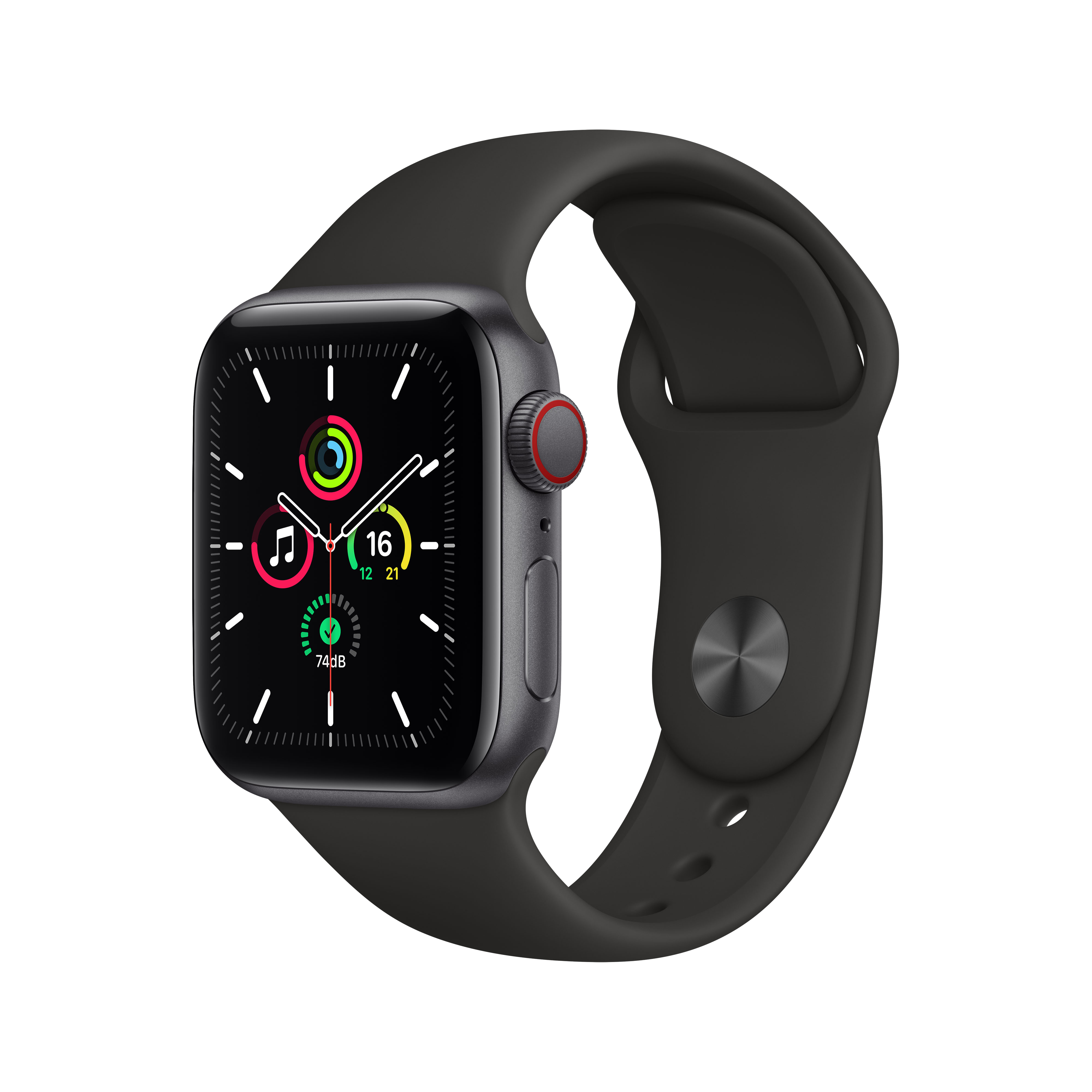 Apple Watch Gps cellular 40mm aluminio en gris espacial con correa deportiva negra 40 caja talla reacondicionado 2020 y reloj serie myek2tya