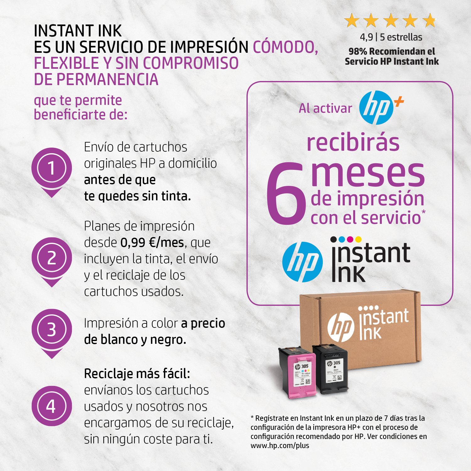 Impresora multifunción - HP Envy 6030e,Color/Mono,10 ppm,Inyección,Wi-Fi, 6 meses de impresión Instant Ink HP+