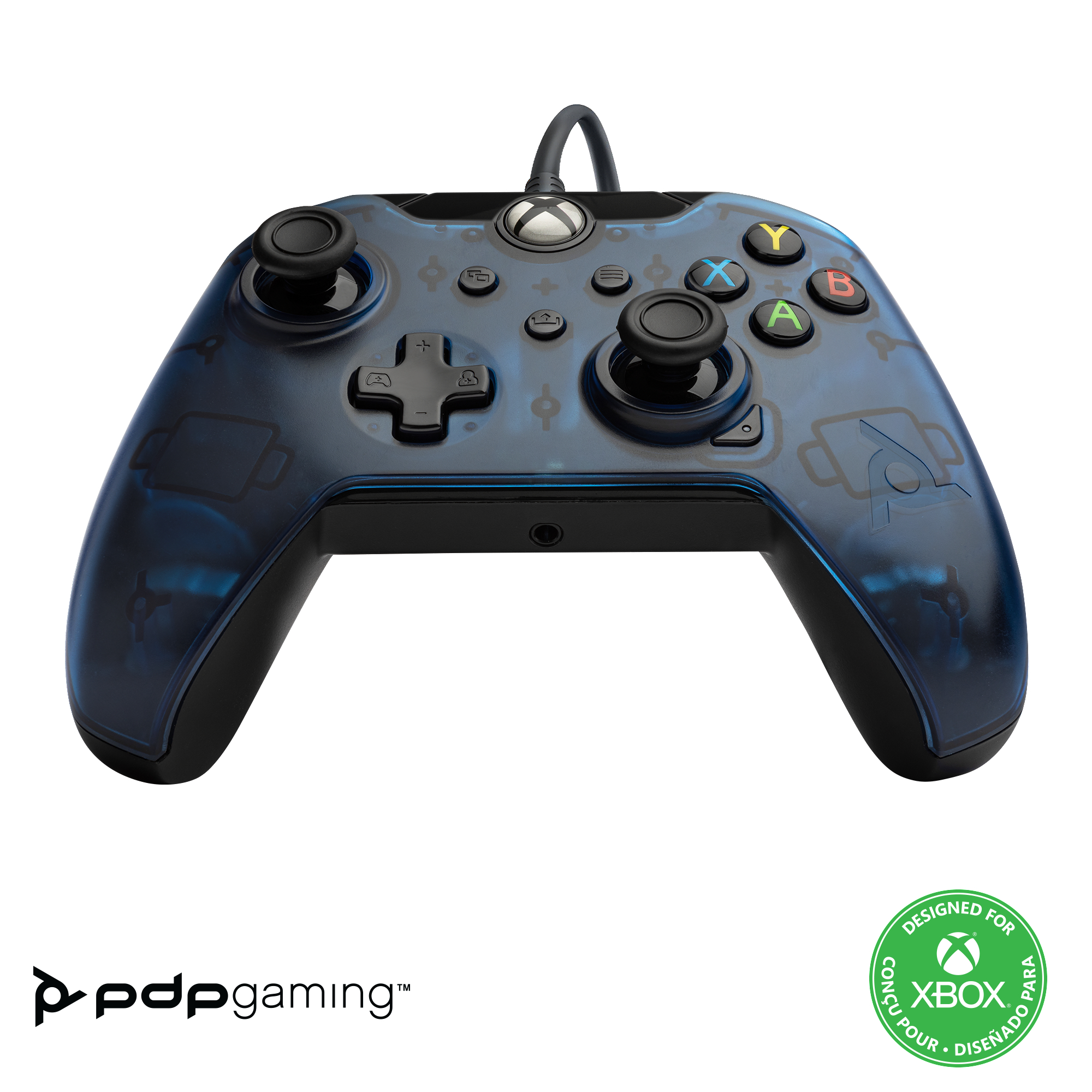 PDP LLC Kabelgebundener PDP Controller Mitternachtsblau für Xbox Series X, Xbox Series S, Xbox One, PC