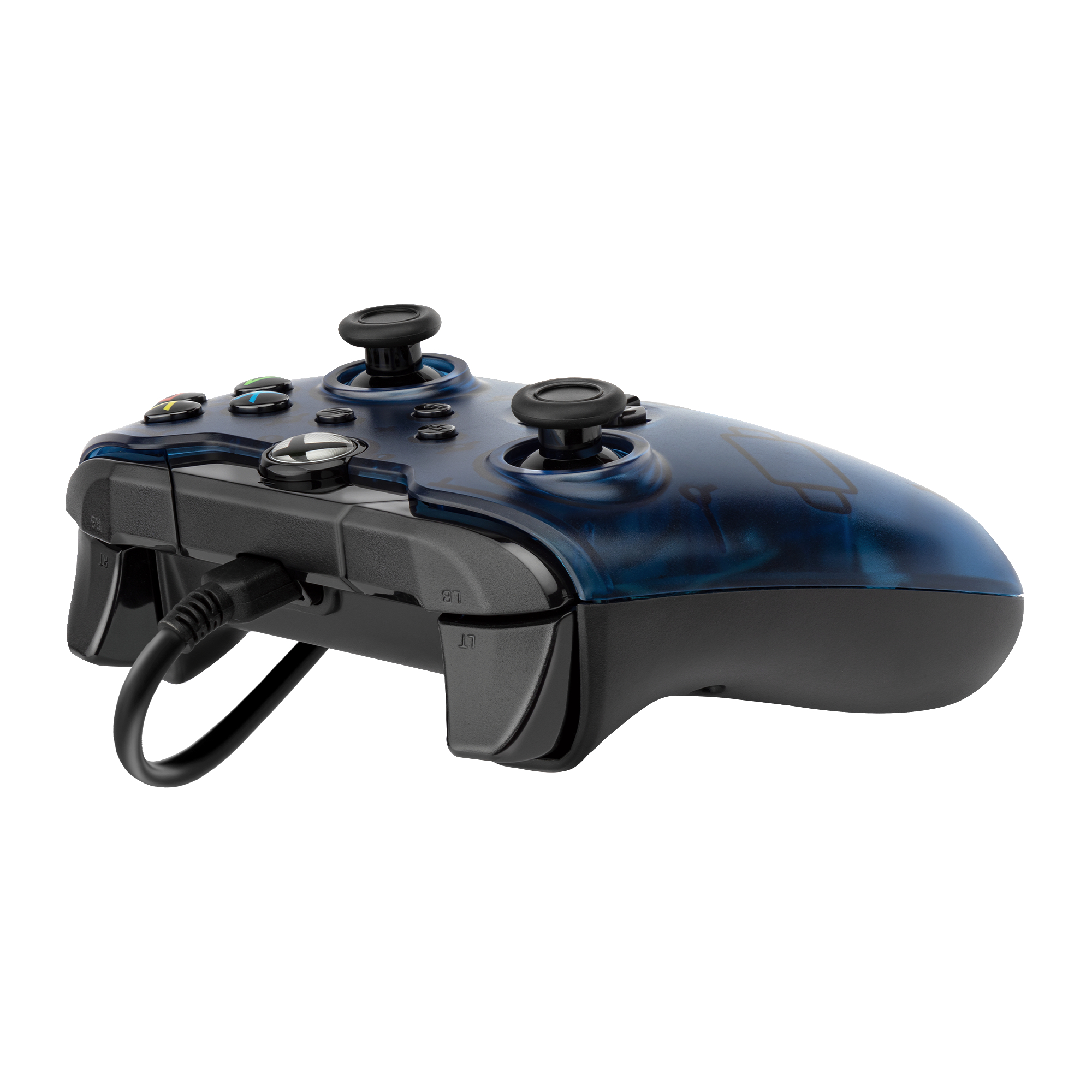 PDP LLC Kabelgebundener PDP Controller Mitternachtsblau für Xbox Series X, Xbox Series S, Xbox One, PC