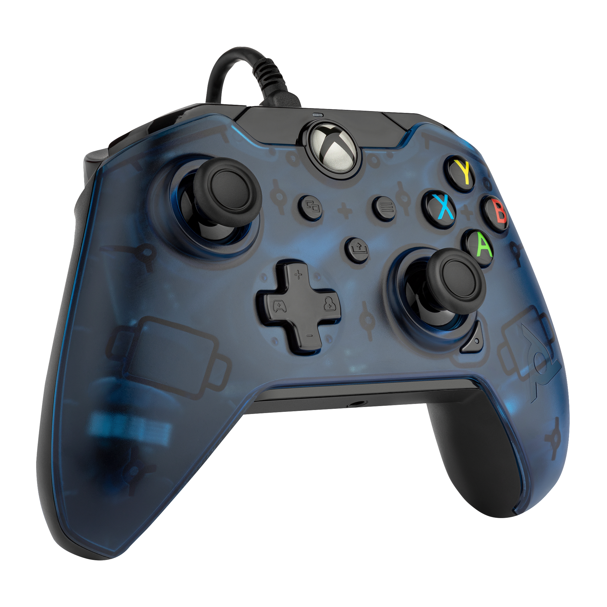 PDP LLC Kabelgebundener PDP Controller Mitternachtsblau für Xbox Series X, Xbox Series S, Xbox One, PC