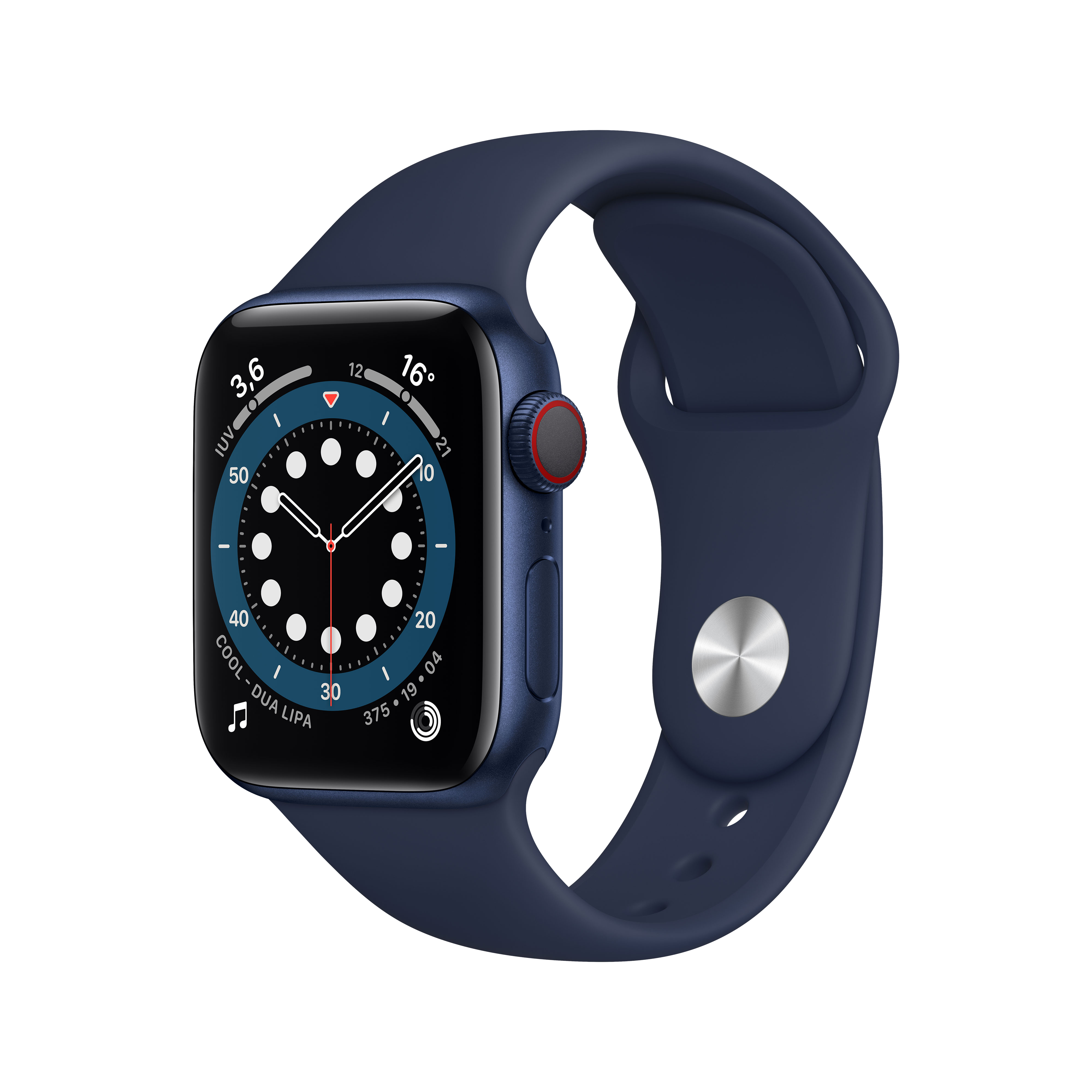 Apple Watch Series 6 gps cellular 40mm aluminio azul y correa deportiva 40 caja en marino intenso con s6 lte