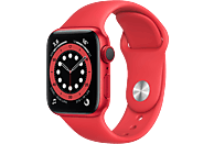 Apple Watch Series 6 (PRODUCT)RED, GPS+CELL, 40 mm, Caja de aluminio en rojo, Correa deportiva, Rojo