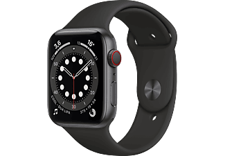 Apple Watch Series 6, GPS+CELL, 44 mm, Caja de aluminio en gris 