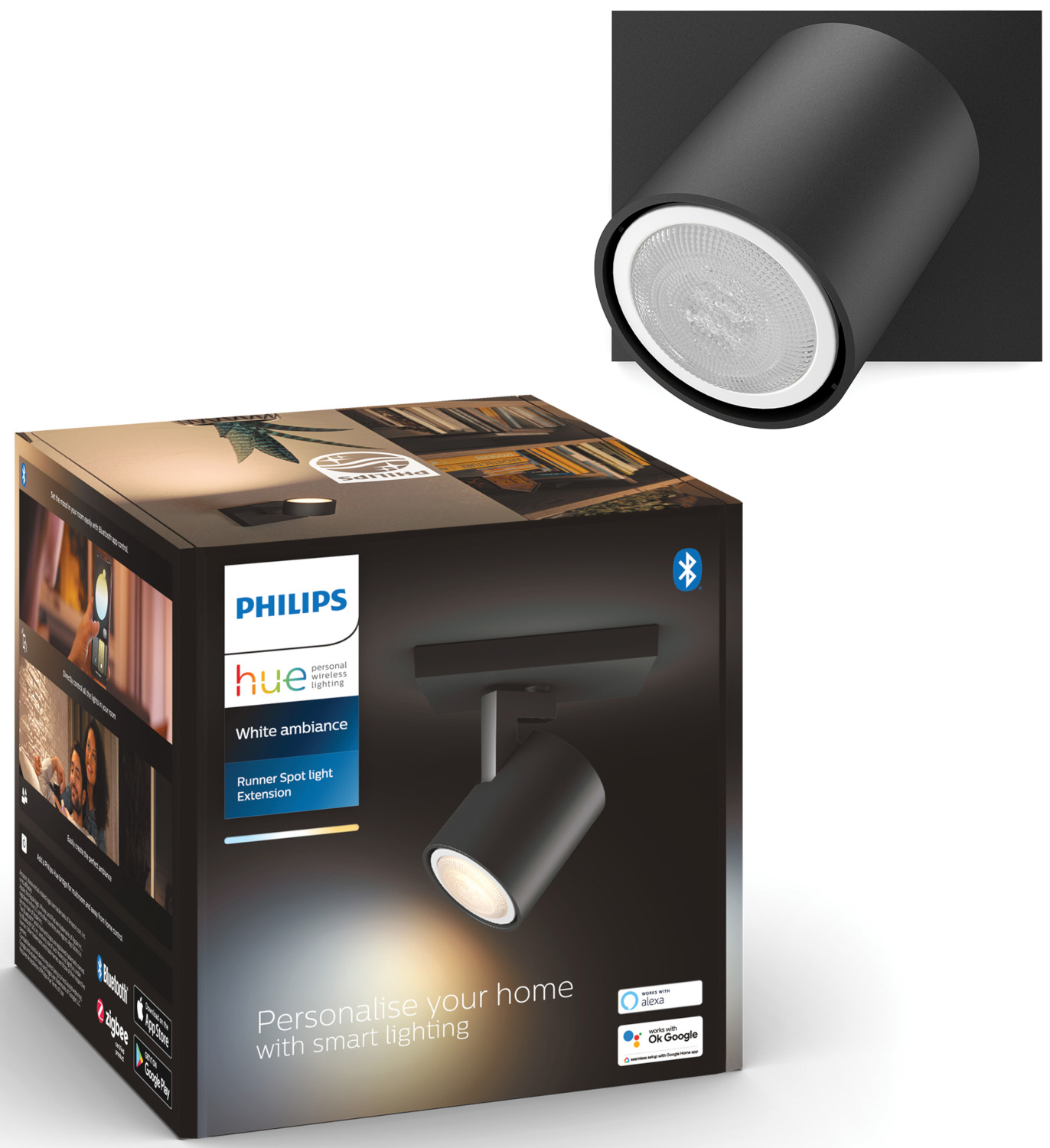 PHILIPS HUE Lampe murale Smart Runner Noir (33836400)