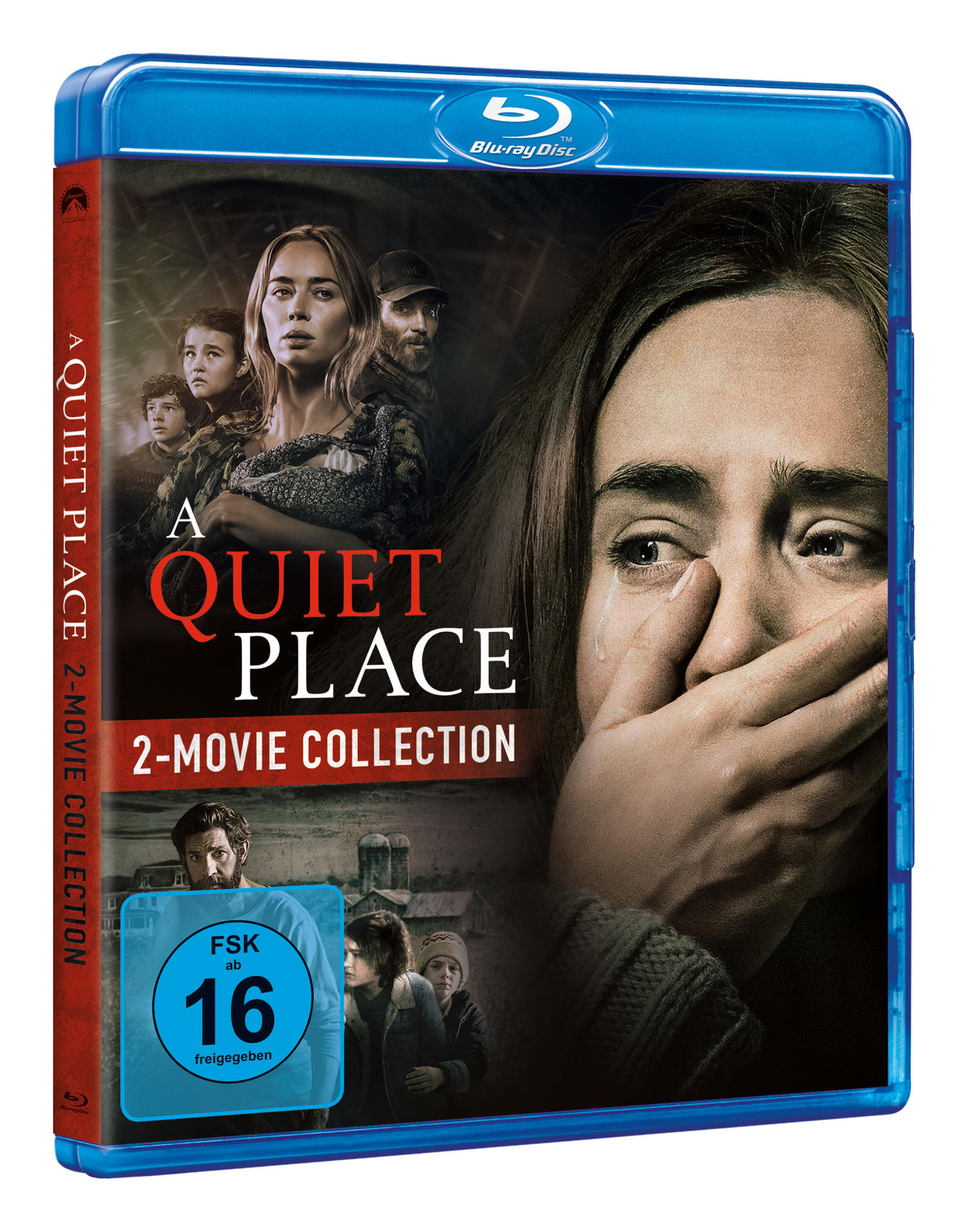 Eine Blu-ray-Hülle mit dem Filmtitel 'A Quiet Place' und Emily Blunt auf dem Cover.