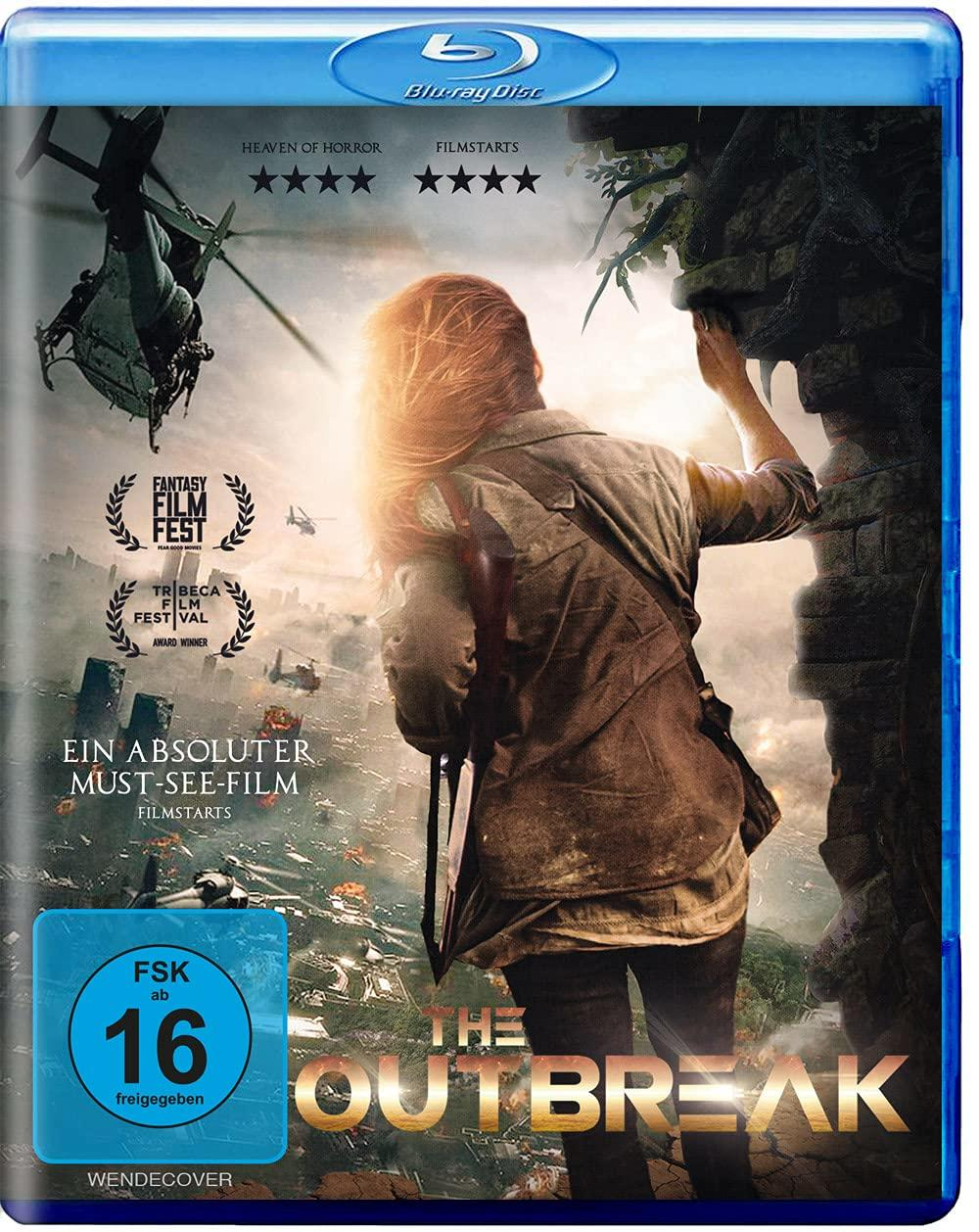 Blu-ray-Filmcover. Eine Frau klettert. Der Titel lautet 'The Outbreak'.