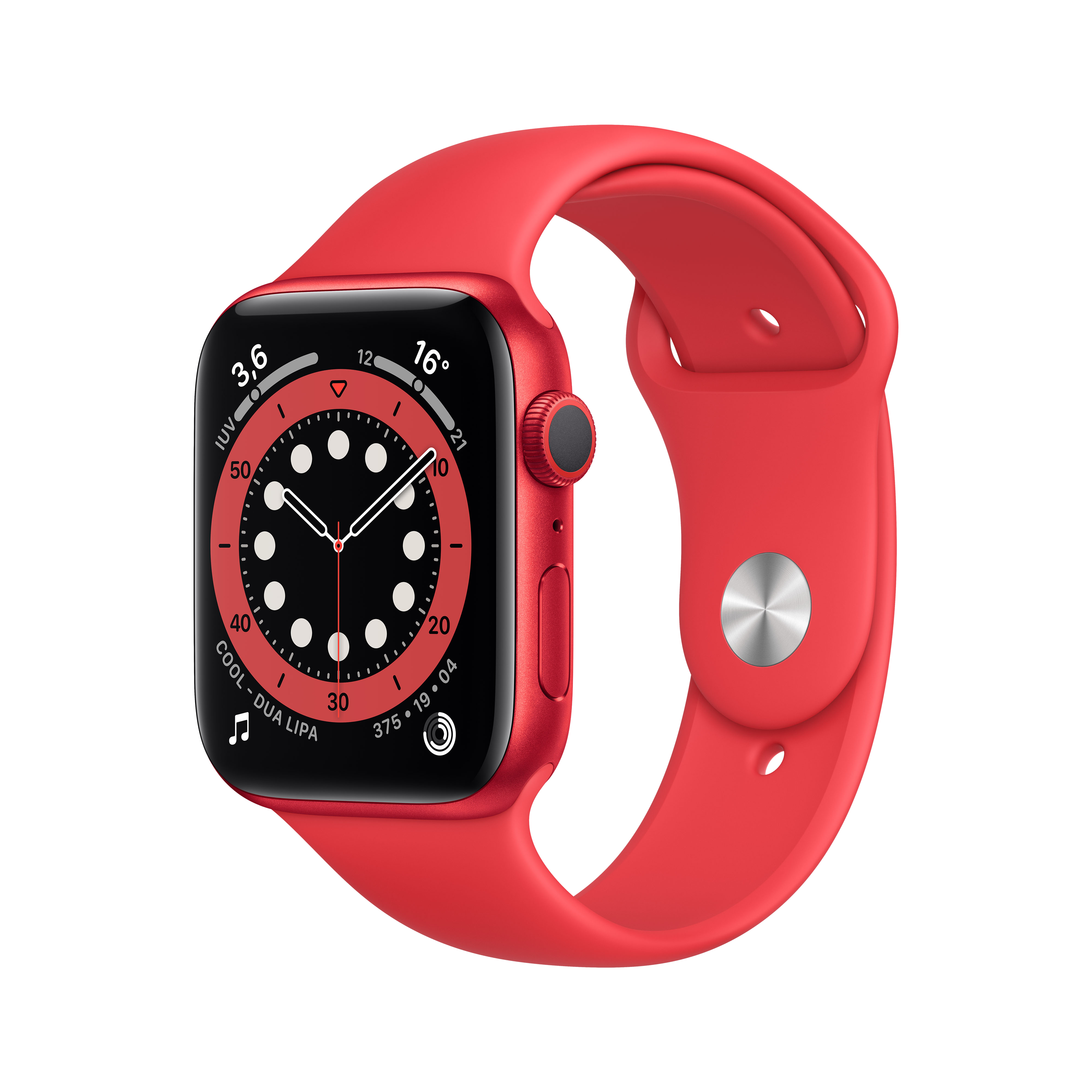 Apple Watch Series 6 gps 44mm aluminio rojo 44 caja productred correa deportiva en y talla red