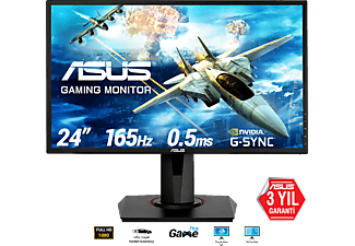 ASUS VG248QG 24 Gaming LED Freesync ve G-SYNC Uyumlu 0.5MS 165HZ DP HDMI DVI MM Vesa Monitör