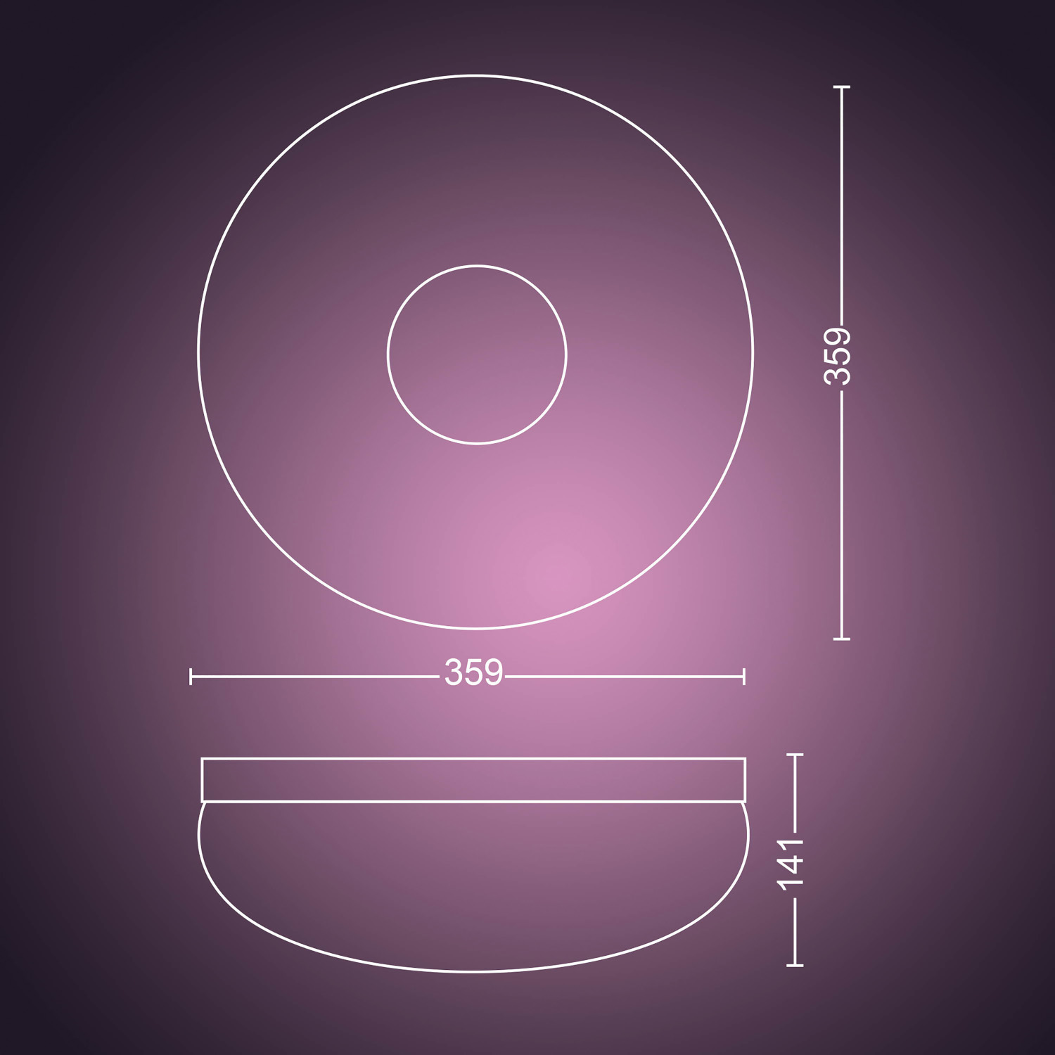 PHILIPS HUE Plafondlamp Flourish Meerkleurig (34350400)