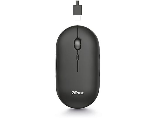 MOUSE WIRELESS TRUST PUCK WRL RCHRGABLE MS BLK