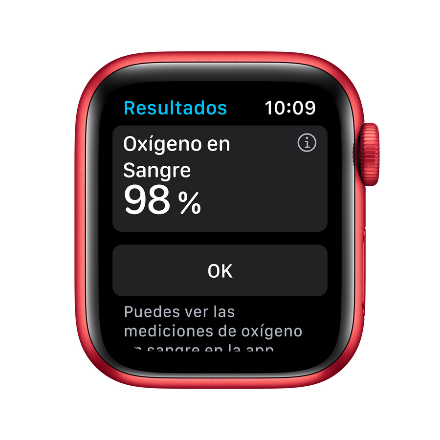 Apple Watch Series 6 (PRODUCT)RED, GPS, 40 mm, Caja de aluminio en Rojo, Correa deportiva, Rojo