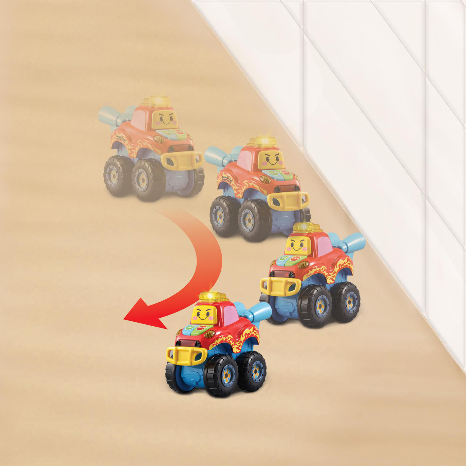 VTECH Tut Tut Baby Flitzer - Magic Move Supertruck Spielzeugauto, Mehrfarbig