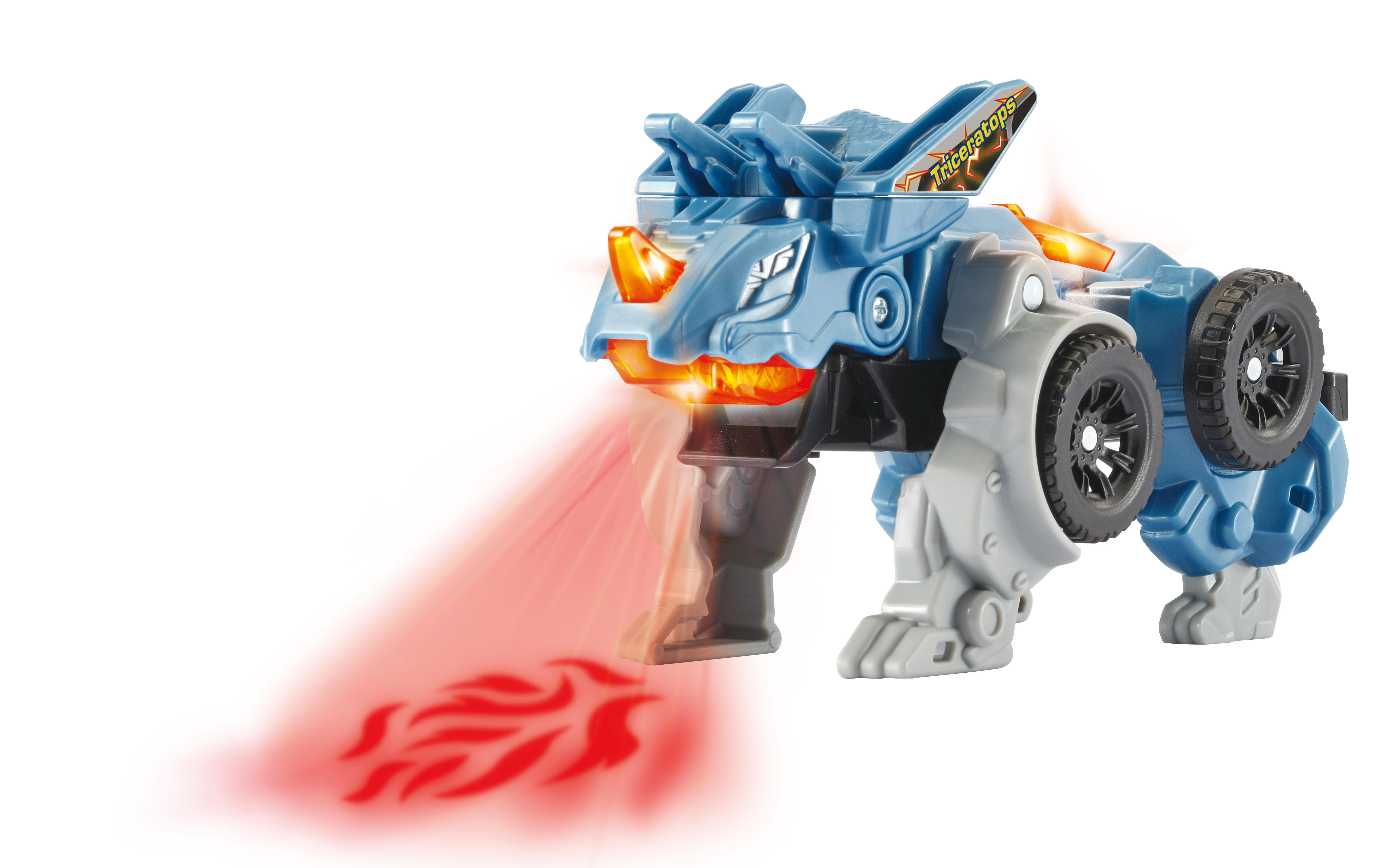 VTECH Switch & Go Dinos - Fire-Mini-Triceratops Actionfigur, Mehrfarbig