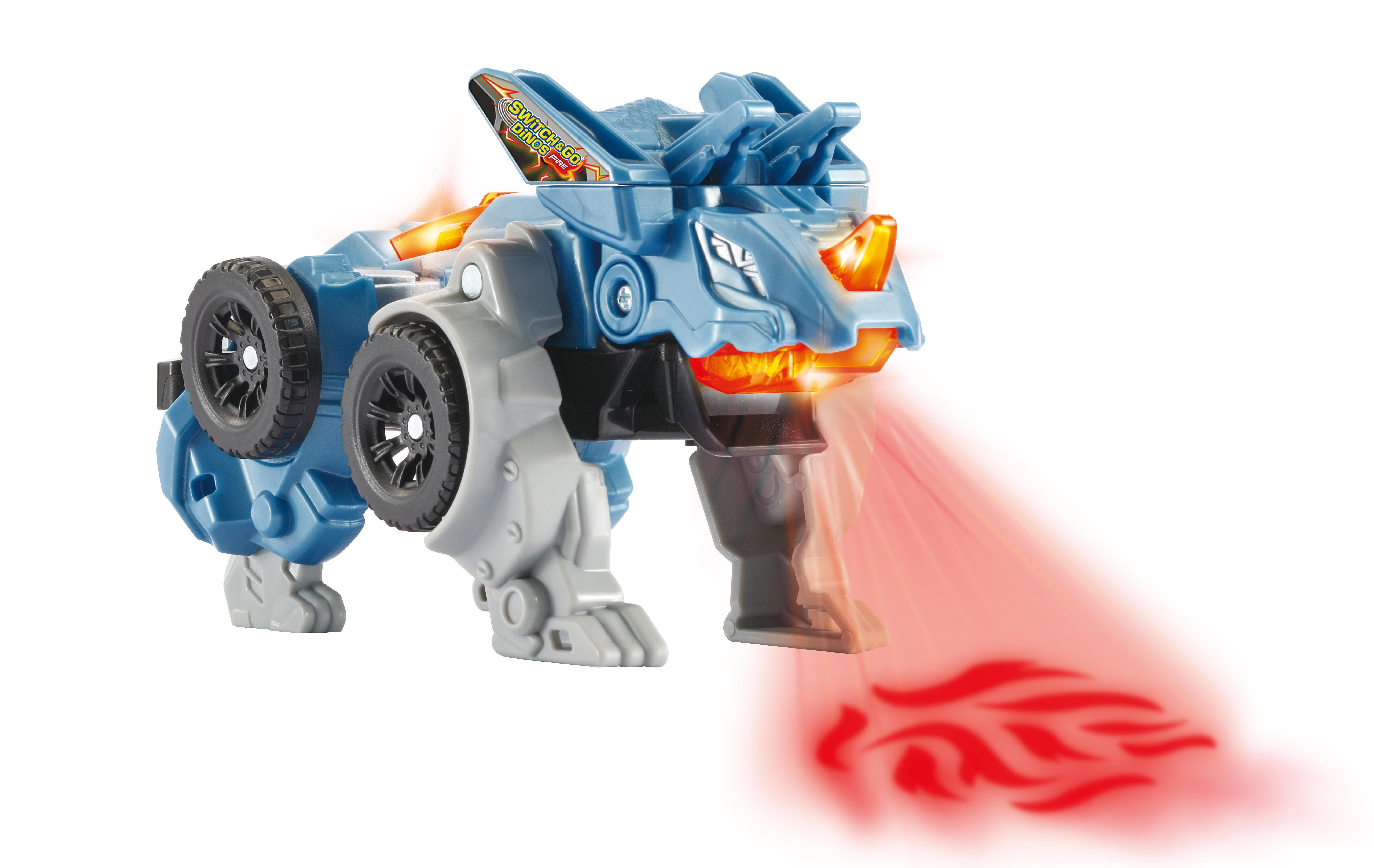 VTECH Switch & Go Dinos - Fire-Mini-Triceratops Actionfigur, Mehrfarbig