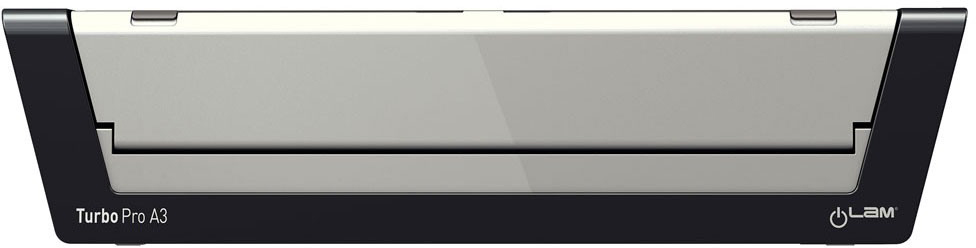 Fekete-szürke Turbo Pro A3 lamináló, felülnézet.