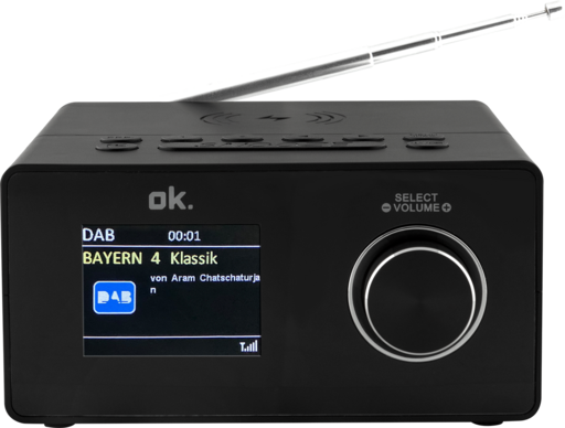 OK. OCR 530-B DAB+ Wekkerradio Zwart