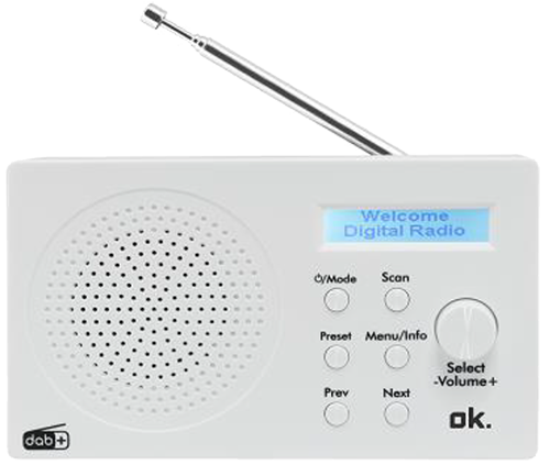 OK. ORD 101BT-WT-1 DAB+ Wit