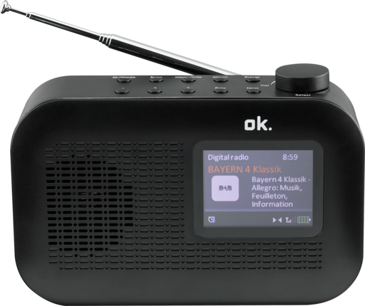 OK. ORD 130 DAB-radio Zwart