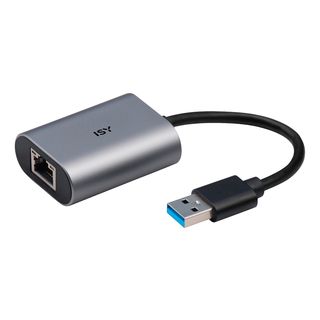 ISY IAD-1010-A - USB-A Adapter, 15 cm, 1 Gbit/s, Schwarz/Silber