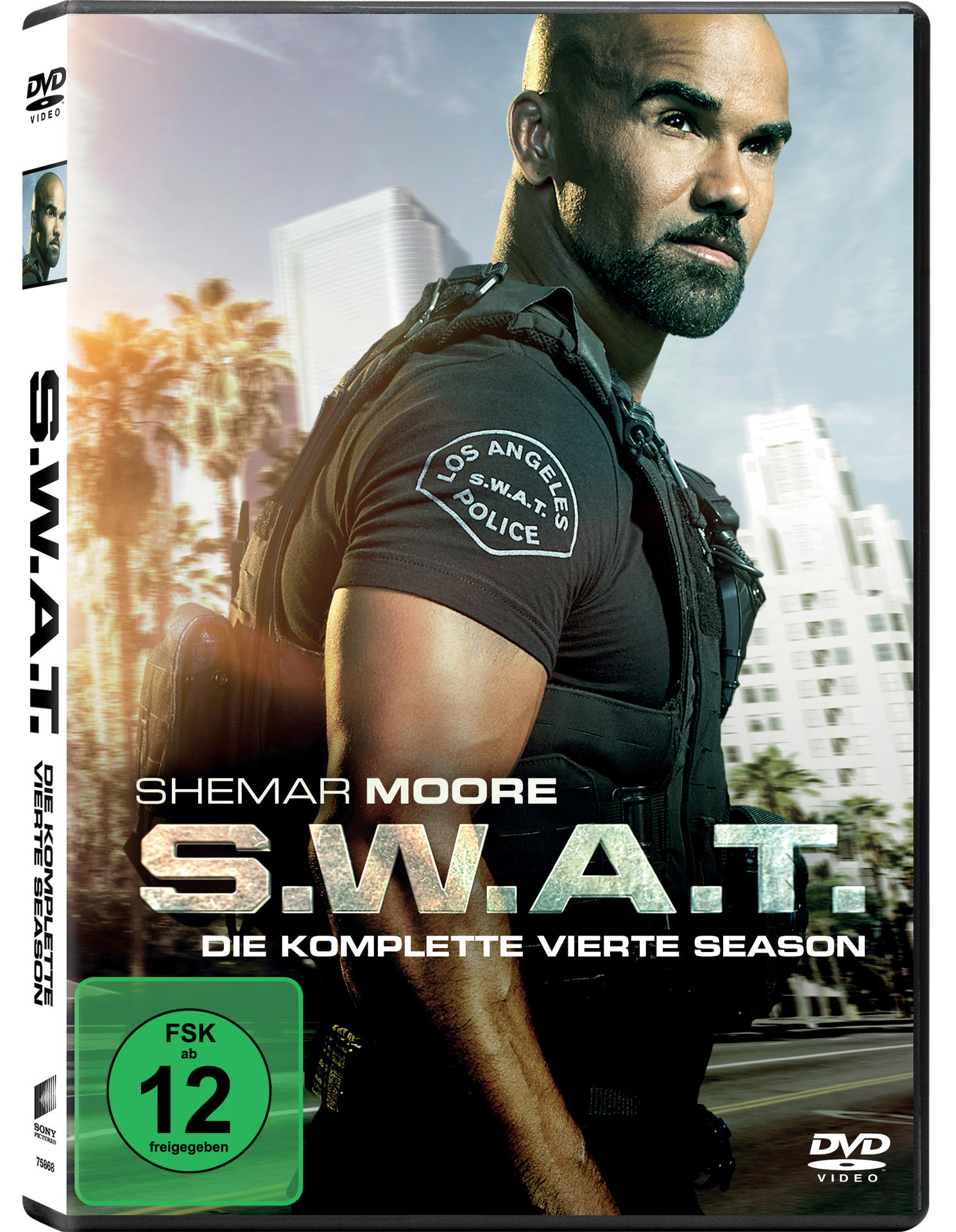 DVD-Hülle mit Shemar Moore, Titel 'S.W.A.T.'.