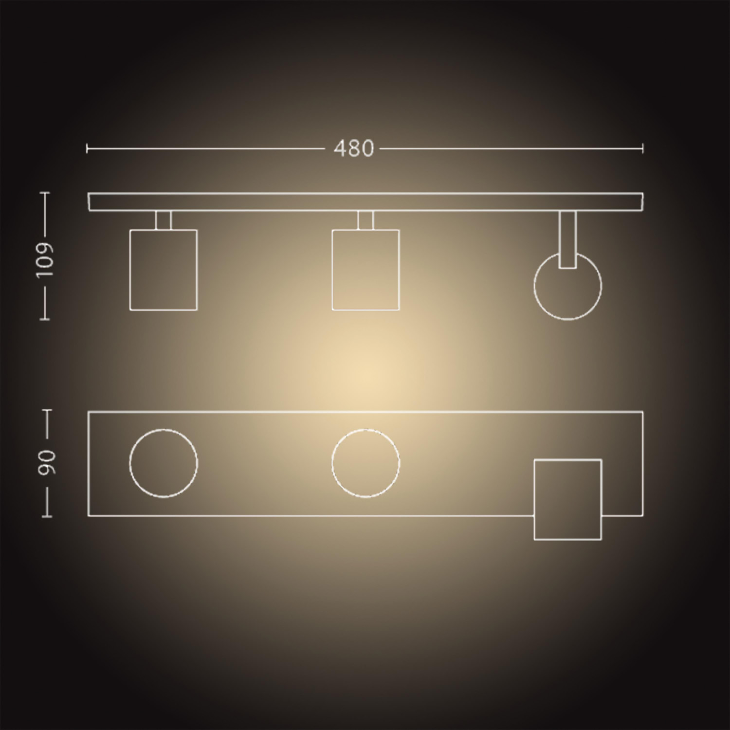 PHILIPS HUE Spot Runner Wit licht (33838800)