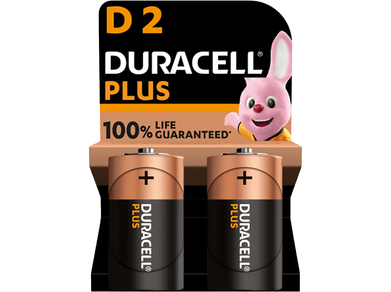 Pilas – Duracell Plus D, 2 Unidades, 1.5 V LR20/ MN1300, Tipo C