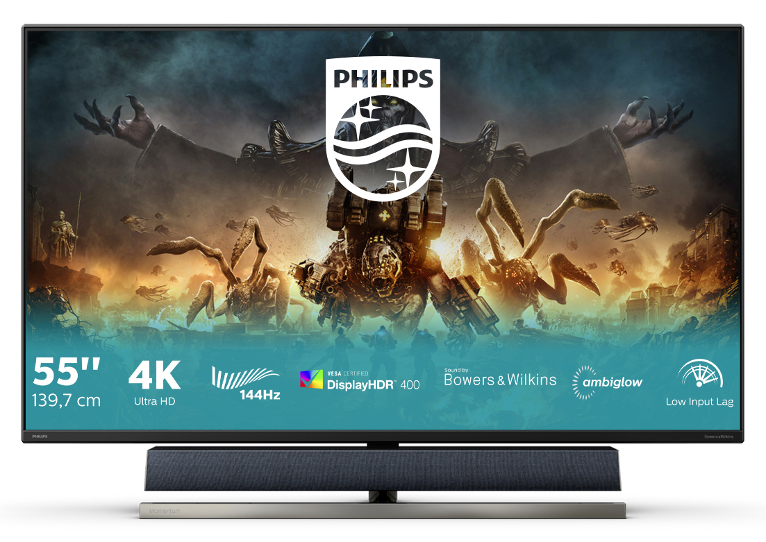 PHILIPS 559M1RYV 55 Zoll  UHD 4K  Gaming Monitor  4 ms Reaktionszeit  